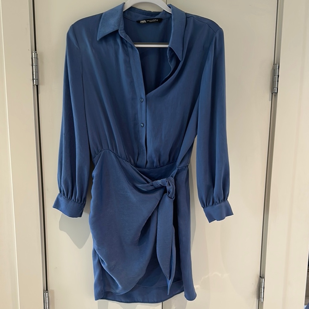 Zara Blue Wrap Dress